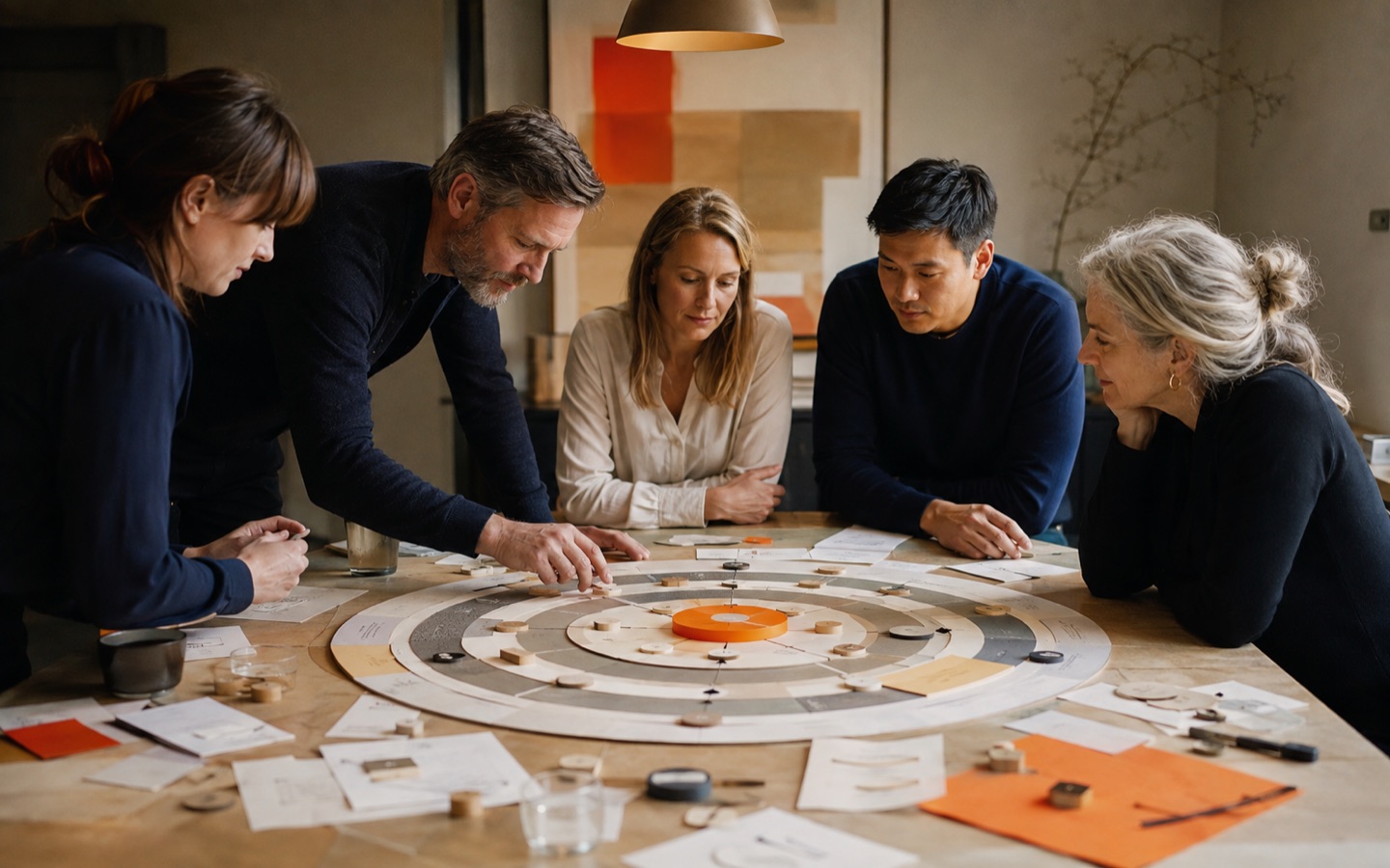 Business, data, security and change leaders assessing responsible AI readiness together