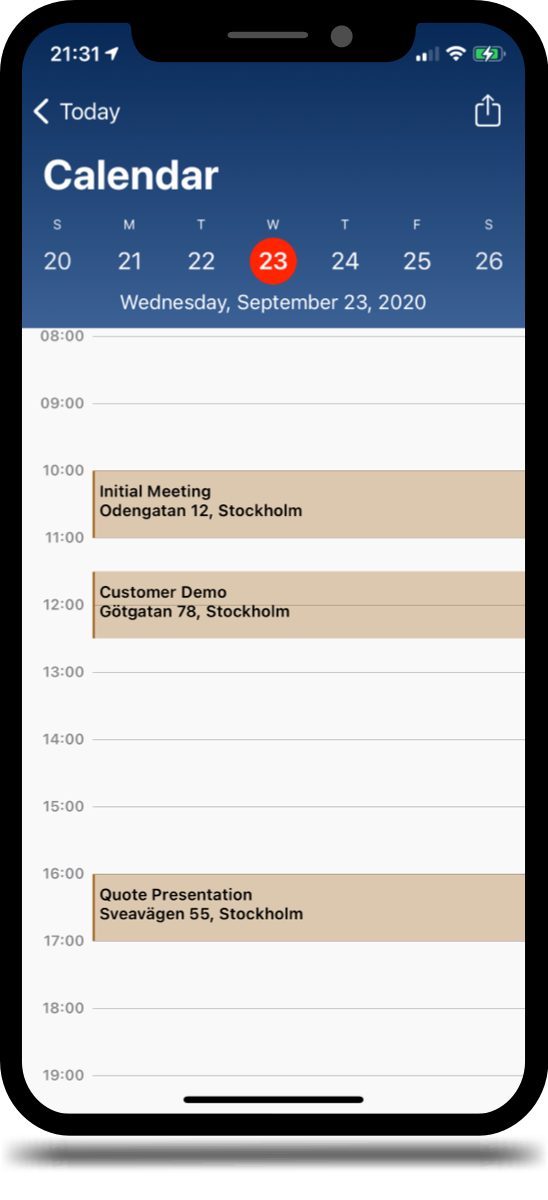 CRM Alerts Calendar